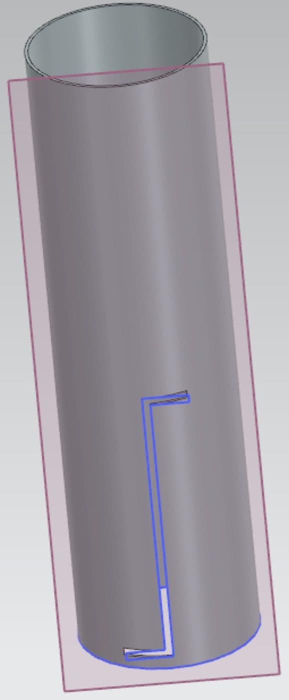 The bayonet slot that indexes the cap: a lift, a turn and a locking detent.